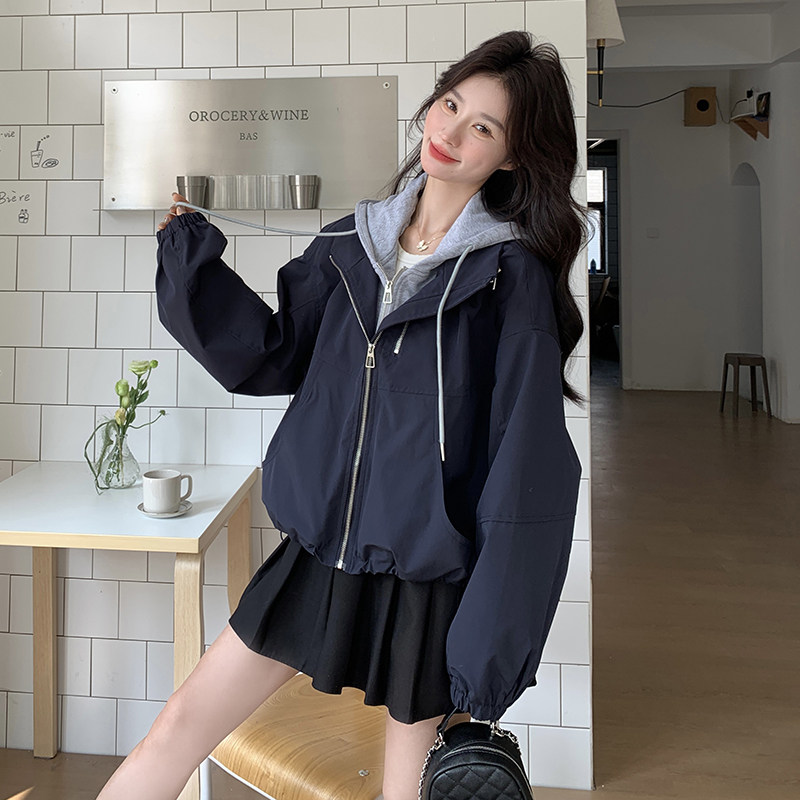 【学院风外套】新品现货韩系减龄休闲拼接外套271-8131P155K218，女装短外套，浙宝271