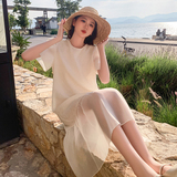 现货【上新】24夏新泡泡袖肌理感拼接仙气连衣裙271-6202P115K168，女装连衣裙，浙宝271