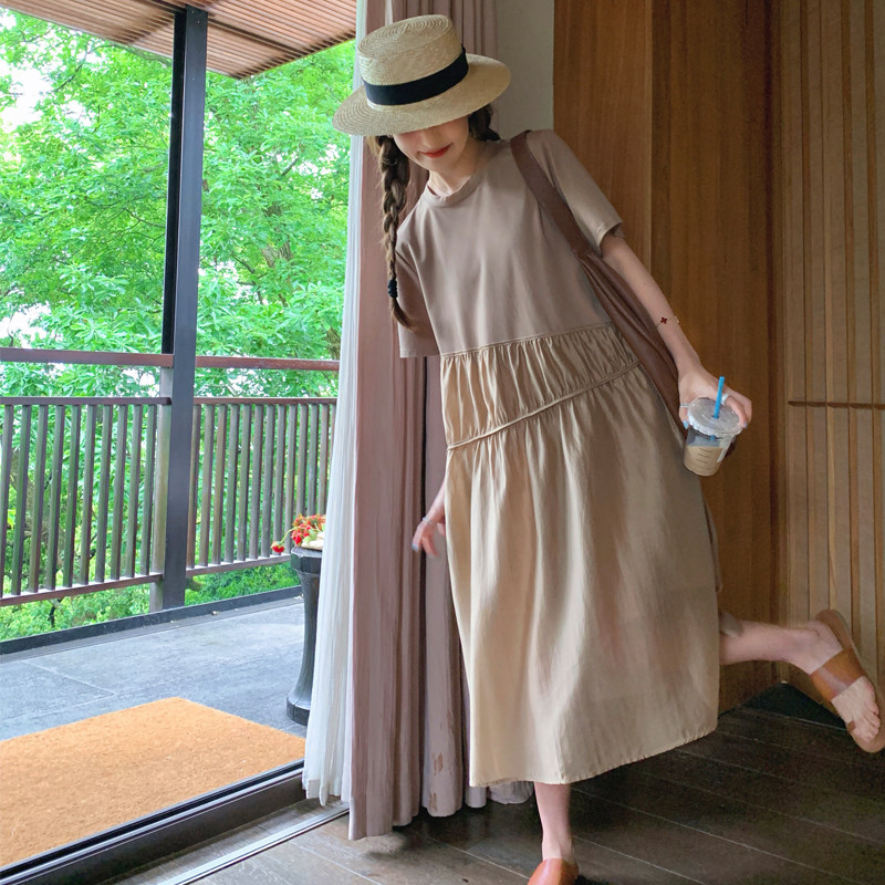 更新买家秀现货拼接宽松连衣裙2C369-6051-P115控168，女装连衣裙，浙宝271