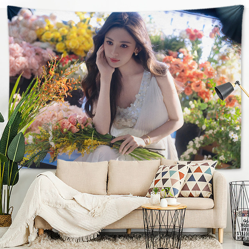 古力娜扎明星演员同款写真周边背景布卧室墙上装饰挂布挂毯送闺蜜