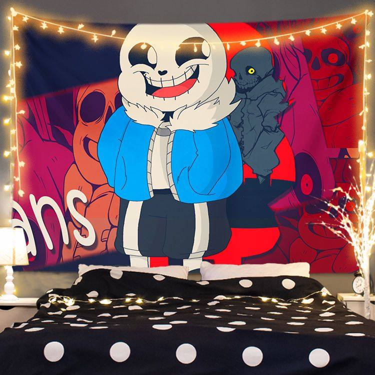 传说之下sans背景布ins挂布卧室装饰房间宿舍必维布挂毯挂布定制