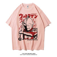 Ultraman short-sleeved T-shirt for men in summer, Japanese retro style, salted egg Superman, trendy loose T-shirt for students, half-sleeved thumbnail 3