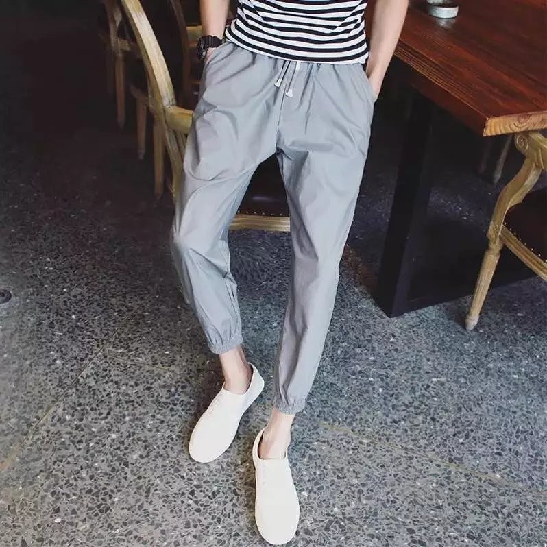 夏季超薄防曬男九分褲褲子灰色休閑褲速幹褲男生透氣戶外運動寬松在類目 男裝, 休閒褲中 - 來自Buy2taobao.com提供專業的淘寶代購服務