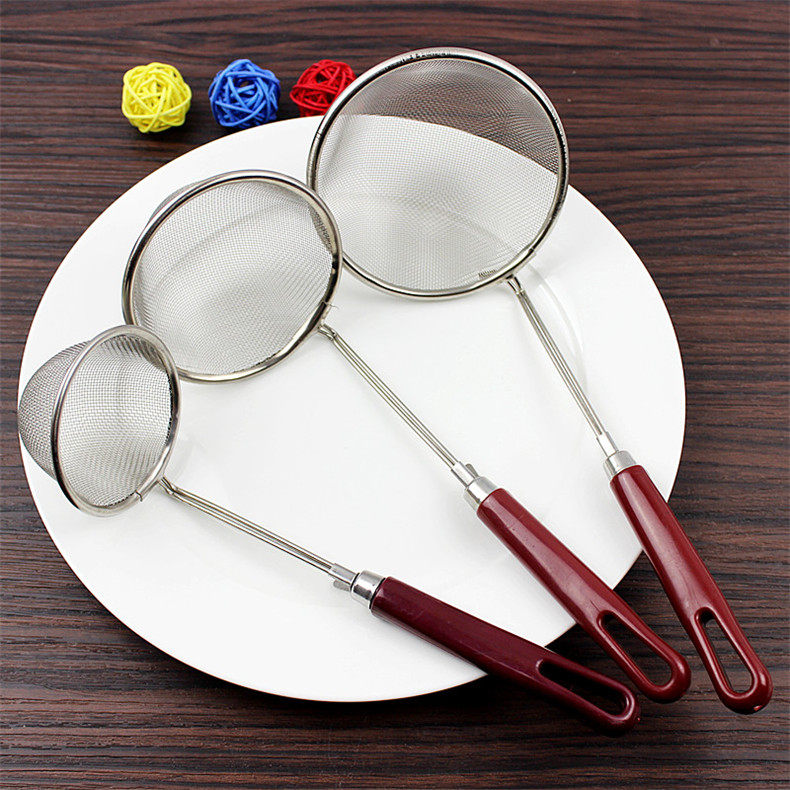 兴跃不锈钢长柄小漏勺加深网漏勺油炸勺火锅勺网漏油网隔油筛网