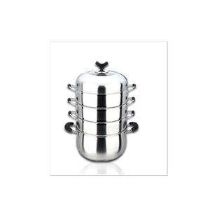 家兴多层锅中香四层蒸锅 复合底多层蒸锅 一锅多用节能锅汤锅24CM