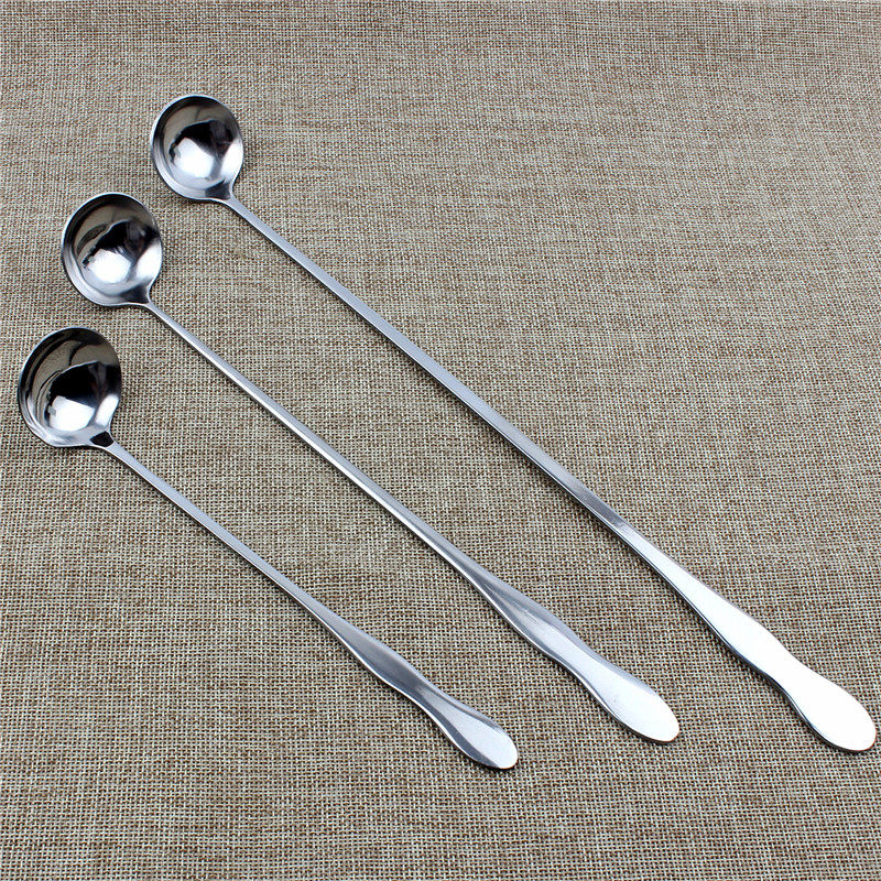葫芦柄不锈钢特长柄调味勺深罐果酱搅拌勺酱料调料匙韩小口蜂蜜勺