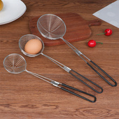 加厚不锈钢钢线漏鸡蛋小漏勺火锅漏勺珍珠漏勺圆底漏汤勺网漏线捞