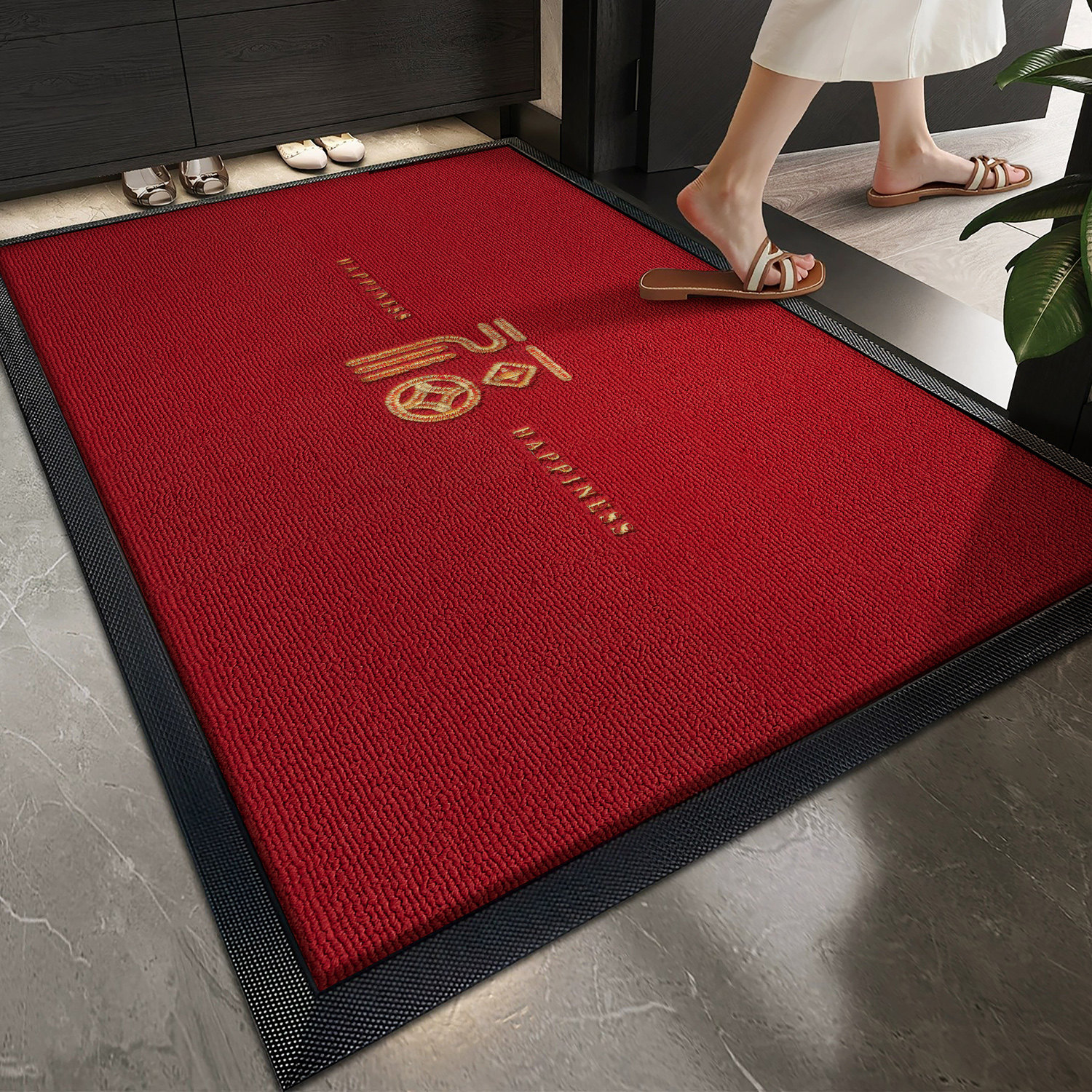 出入平安入户门地垫2026新款门垫进门红色门外地毯门口玄关脚垫子,居家布艺,入户地垫,淘宝优惠券,粉丝福利购,淘宝优惠卷