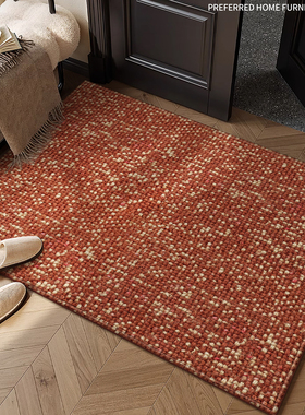 简约2026新款红色入户门地垫防滑脚垫耐脏玄关地垫进门垫门口地毯