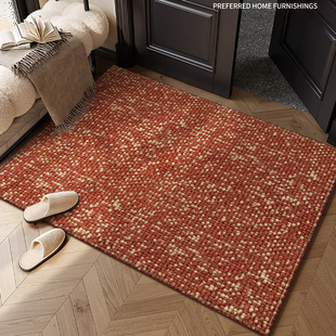 简约2025新款 红色入户门地垫防滑脚垫耐脏玄关地垫进门垫门口地毯