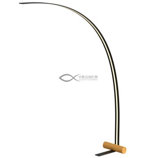 光影定制极简LED落地灯黑色钓鱼设计客厅灯Nastro Arc Floor Lamp
