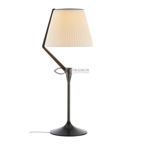 光影软装定制玫瑰金铬色布艺极简台灯软装灯具Angelo stone table