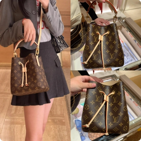 LV/Louis Vuitton New Women Bag Neonoe Mini Old Flower Big Barbing Pare