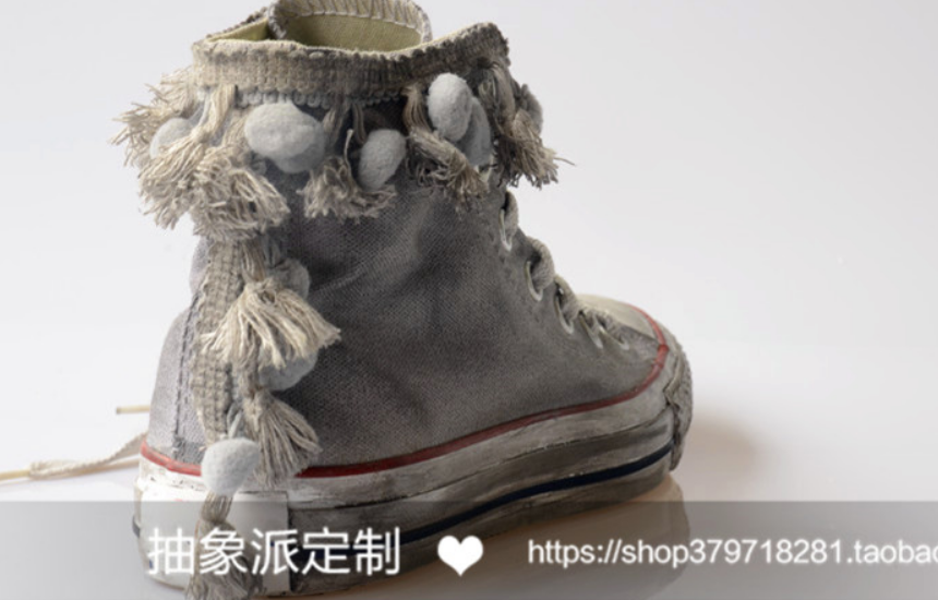 欧洲站春季高帮帆布鞋陈太同款