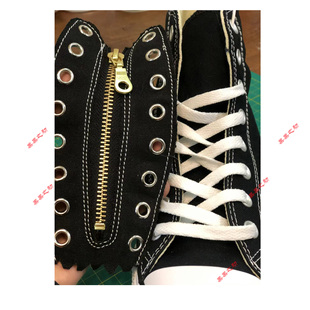 帆布鞋配件拉链鞋舌鞋铲子复古手工拉链 DIY1970鞋舌经典款硫化鞋