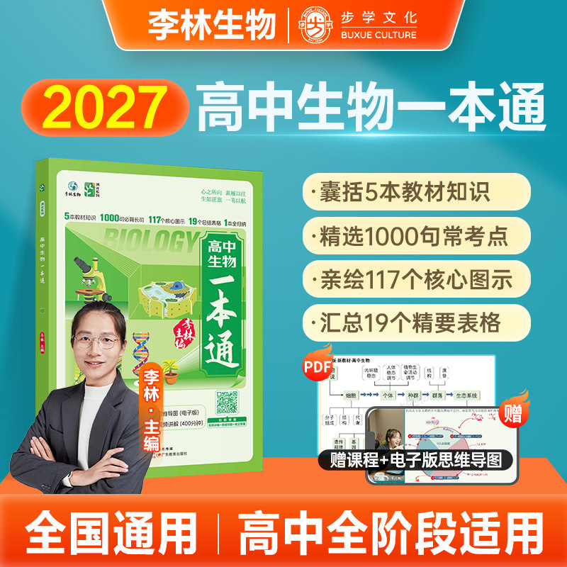 2027年李林生物高中生物一本通溯光系列高考教材思维导图视频基础知识遗传学进化技术与工程真题分类全刷2026高三一轮二轮复习资料图片