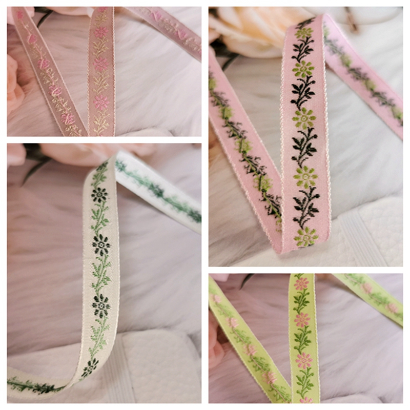 民族风精美刺绣小花朵细棉质花边手工diy服装饰辅料织带丝带宽1CM