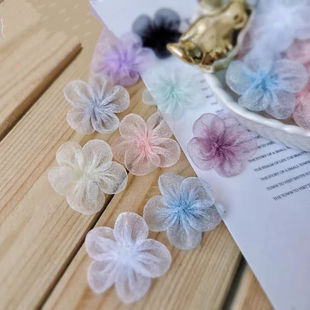 手工布艺小花朵仿真花装饰胸花发夹DIY服装缝补辅料 直径3厘米