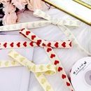 少女风爱心刺绣棉质装 花边织带辅料1.6CM 饰带丝带蛋糕蝴蝶结包装