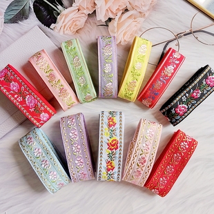 民族风花边辅料diy手工窗帘玫瑰刺绣花朵织带衣服布艺服装裙摆边