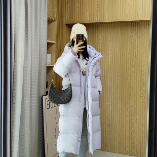 诗都奇2025新款 加厚高充绒95白鹅绒羽绒服女加长过膝极寒外套大衣