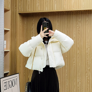 2025诗都奇95白鹅绒甜美粉色短款 子连帽羽绒马甲 羽绒服女可脱卸袖