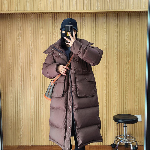 上身无负担95白鹅绒长款加厚