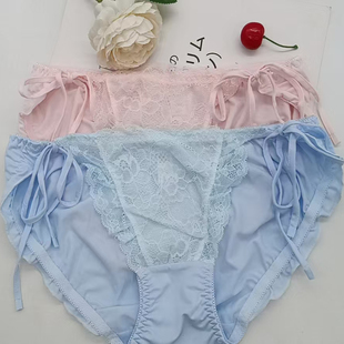 少女可爱牛奶丝内裤小清新女士内裤中腰好穿舒适滑溜溜内裤