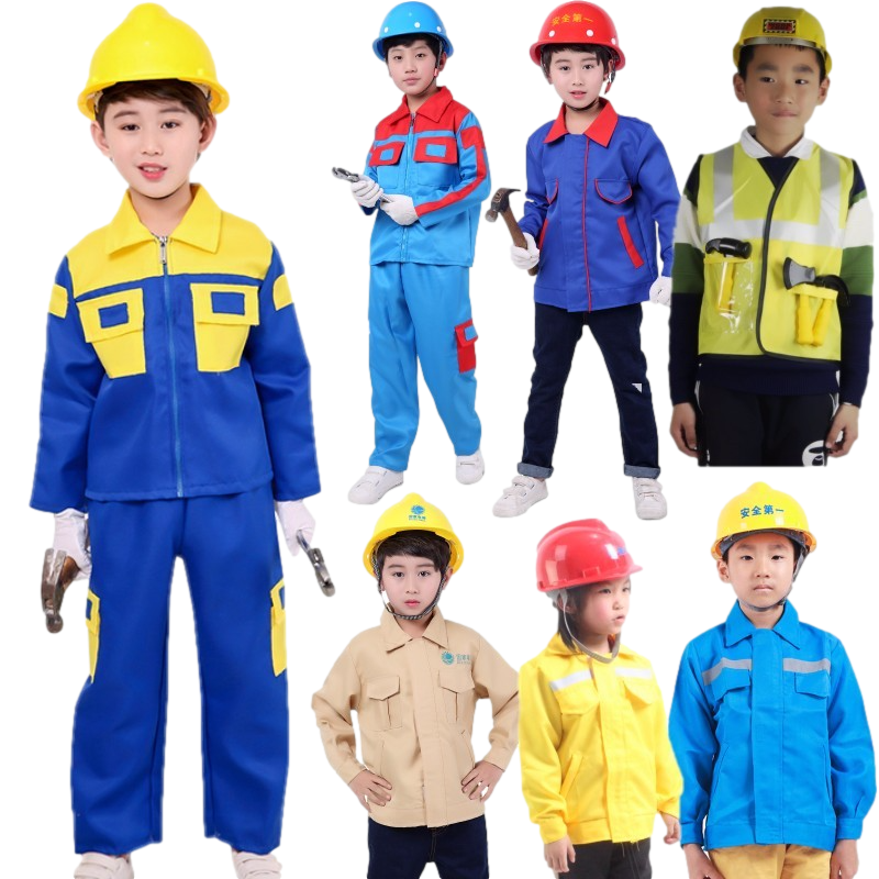 儿童角色扮演电工工人伐木服装