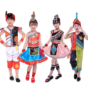 六一儿童少数民族舞蹈表演服装男女童畲族小学生幼儿园舞台演出服