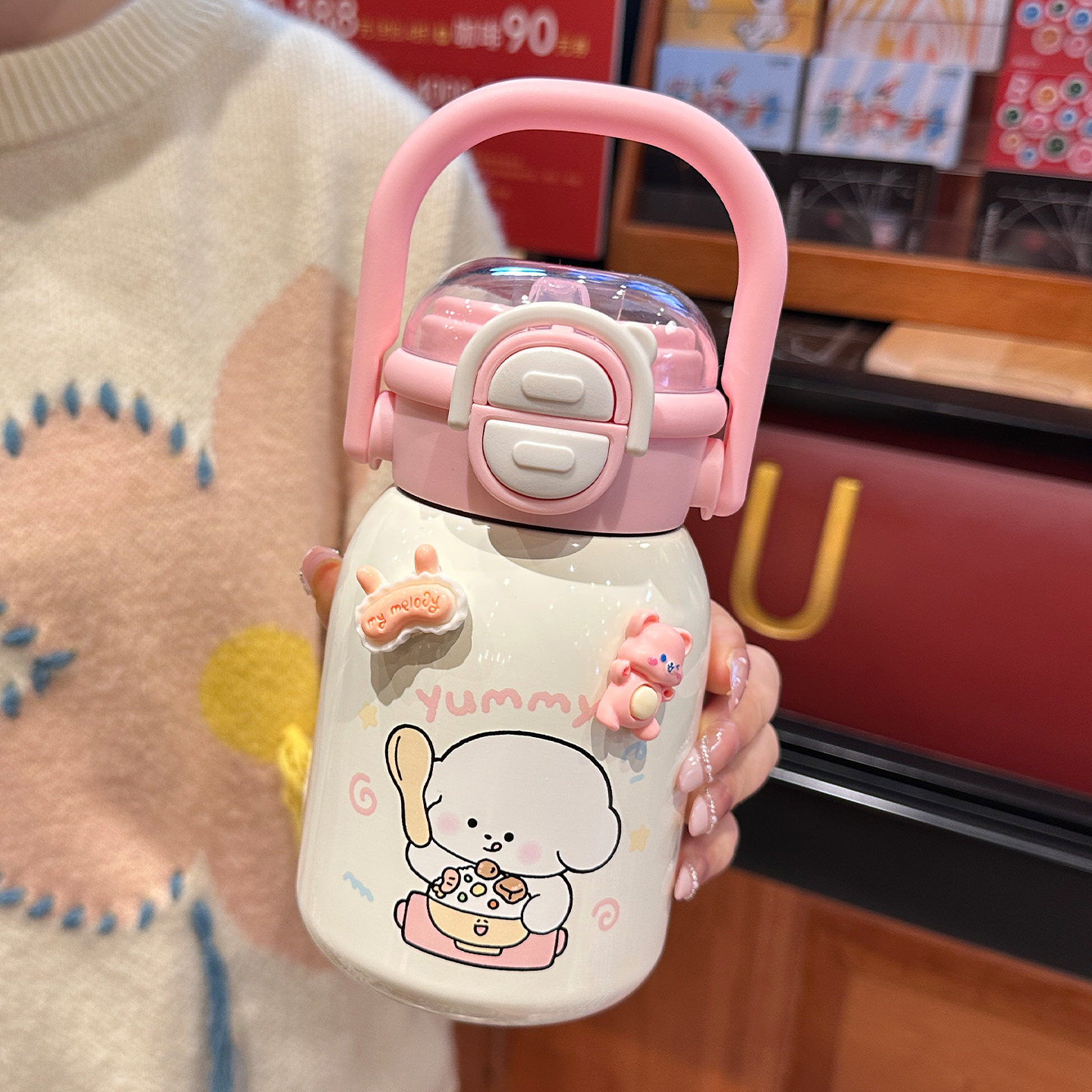 儿童保温杯可爱女孩大肚杯
