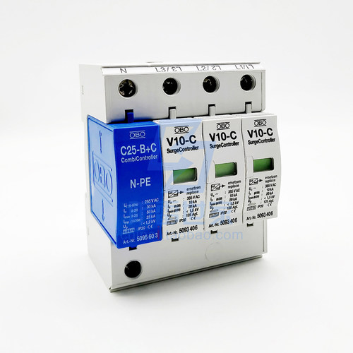 原装德国OBO电源系列限压型V10-C/3+NPE浪涌保护器SPD可议价