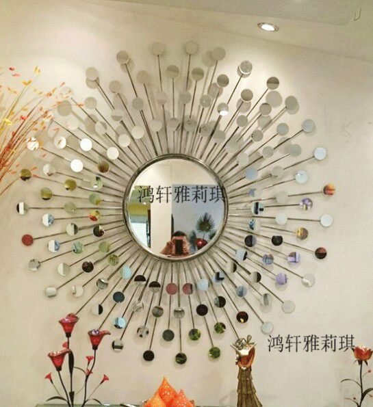 意式铁艺壁饰太阳镜客厅北欧背景墙装饰品玄关挂饰现代餐厅墙饰