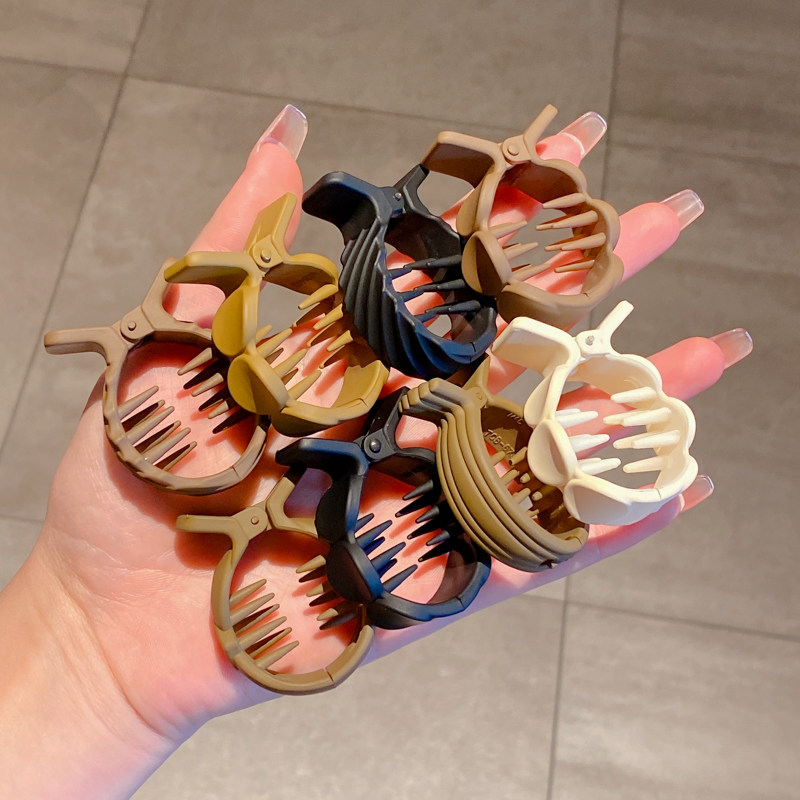 丸子头高马尾固定神器鲨鱼夹头饰发卡小号发夹女2022年网红新款夏