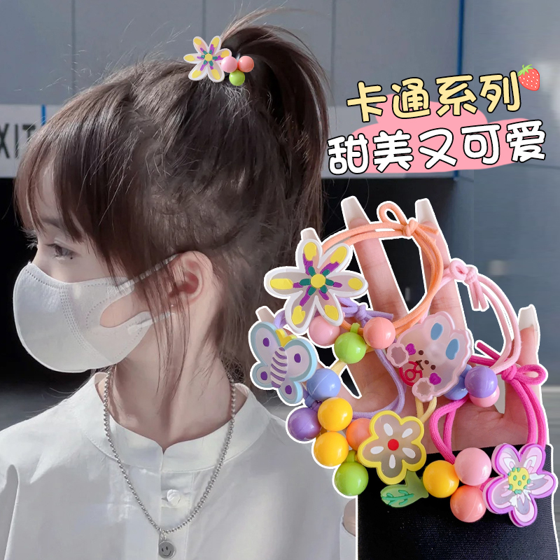 儿童发圈韩系可爱花朵皮筋扎头发