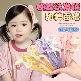 甜美蝴蝶结花朵压发发箍儿童可爱不勒头头箍女童宝宝发捆发卡头饰