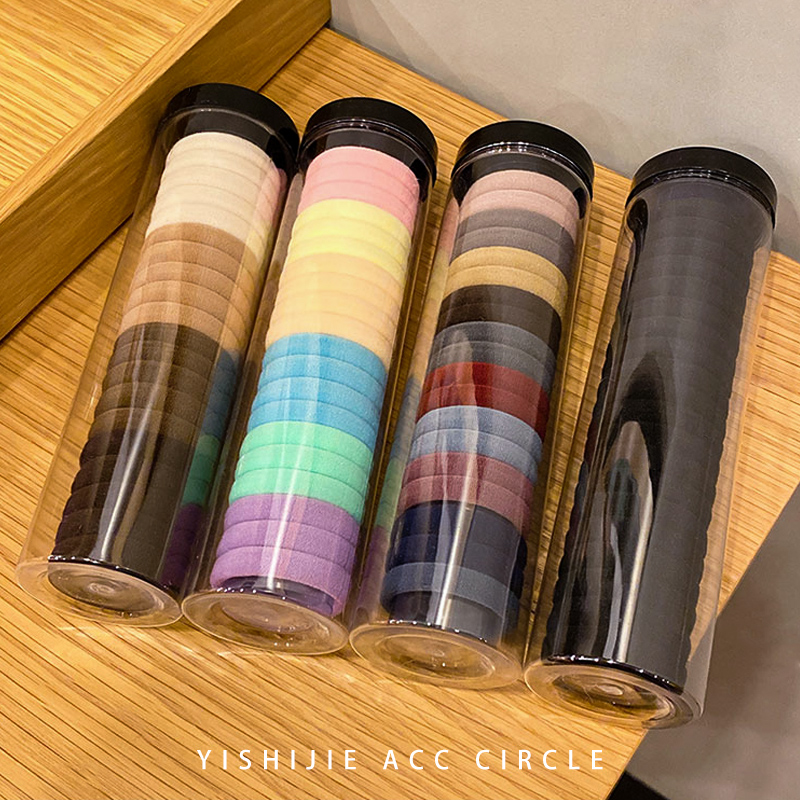 黑色高弹力头绳耐用皮筋女扎头马尾皮套发圈不伤发2021年新款发绳