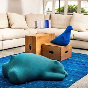 凳 Vitra趴趴熊小熊沙发脚踏儿童房腰靠背小坐凳子换鞋 美居汇 正品