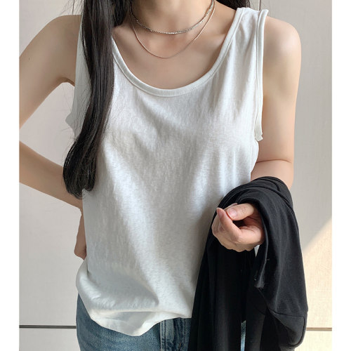 棉麻小背心女夏季新款宽松慵懒风