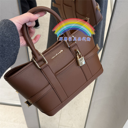 CHARLES&KEITH小CK2-30782784气质通勤手提托特包斜挎包变形收口