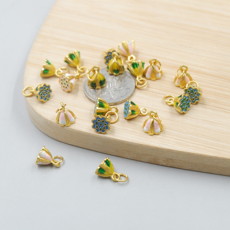 合金配件 多款铃兰莲蓬莲子莲花小吊坠挂件 diy手工饰品发饰材料