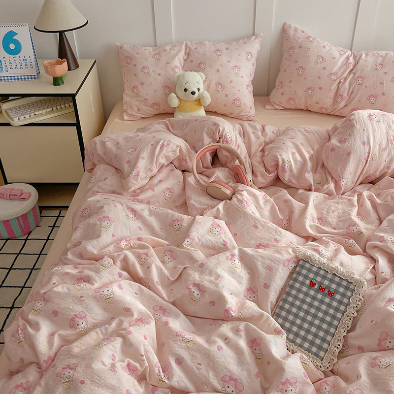 炒鸡软糯~双层纱被套/床单四件套