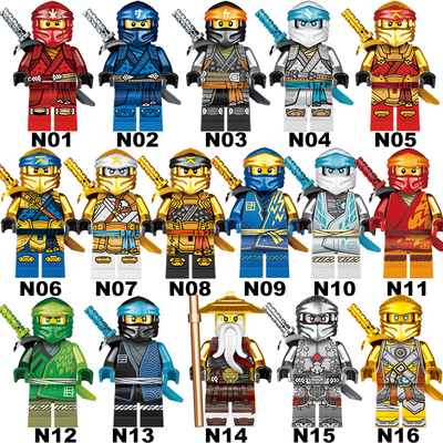 中国积木幻影忍者第16季凯劳埃德杰赞尼雅寇人仔拼装积木玩具礼物