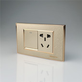 118型暗装 墙壁开关插座二位面板一开双控带五孔插座家用开关插座