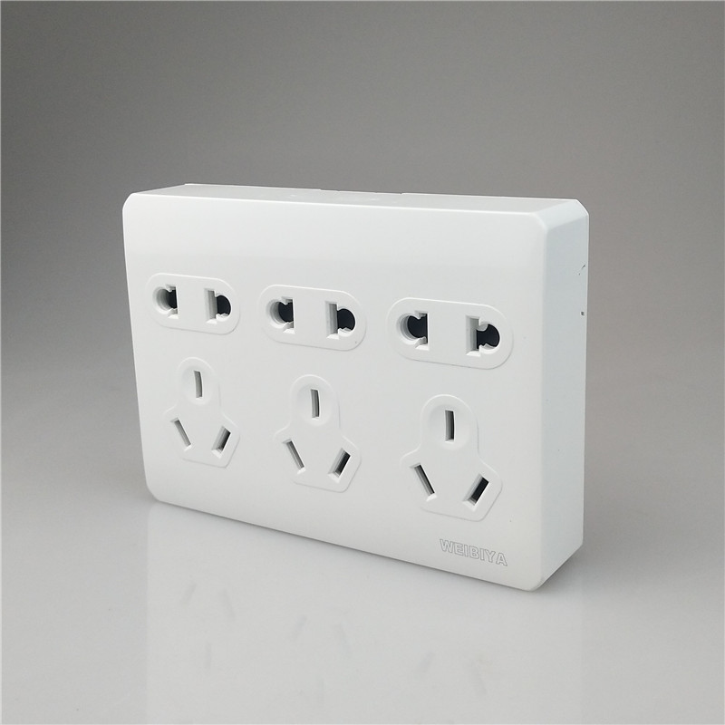 86型明装十五孔电源插座