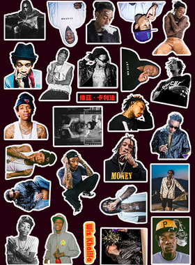 维兹·卡利法Wiz Khalifa贴纸  欧美说唱歌手周边手机电脑装饰贴