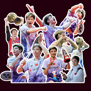 石宇奇贴纸  羽毛球运动员不干胶贴画周边diy手机装饰日记本贴