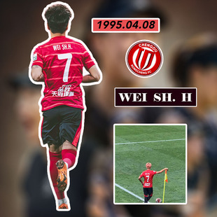 韦世豪贴纸  蓉城国足周边高清贴画 足球明星电脑手账手机装饰贴