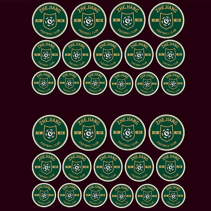 浙江队徽贴纸 中超周边手机电脑笔记本防水装饰贴