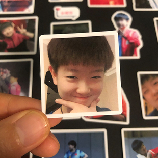 C版孙颖莎贴纸德班世乒赛周边防水贴画diy卡贴莎莎大头贴表情包